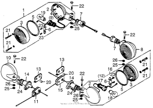 CB550 Задний фонарь