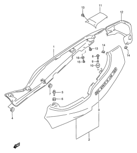 GSF600 Обтекатель задний