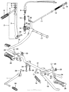CL125 Main stand + step bar + change pedal