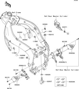 ZX600 Детали рамы (фронт)