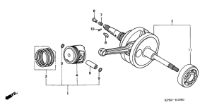 NSS250 Crankshaft / piston