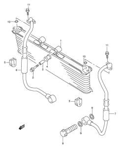 GSX600 Масляный радиатор
