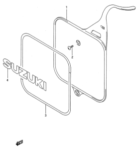 RM125 Front number plate