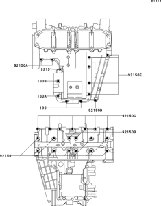 ZX600 Болты крепления картера