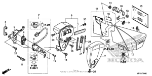 VT1300CT Side cover + tools + combination switch