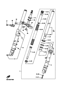 FZ6-NA Вилка передней оси