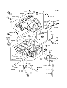 ZX636 Картер двигателя