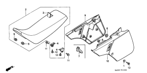 CR125R Seat / side cover