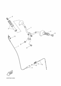 YQ50 Steering handle & cable