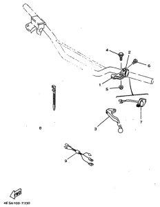 YZ80 Handle switch. lever