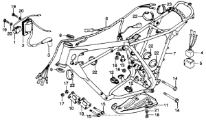 MR250 Frame + wire harness
