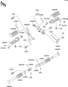BN125 Подножки