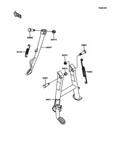 ZX600 Подножка