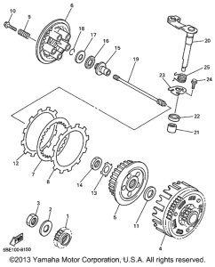YZ400FL Сцепление