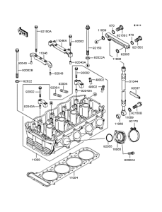 ZX1100 Головка цилиндров