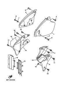 YZ125 Боковая крышка
