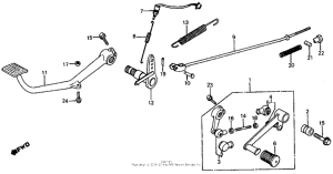 VF750S Brake pedal + gearshift pedal