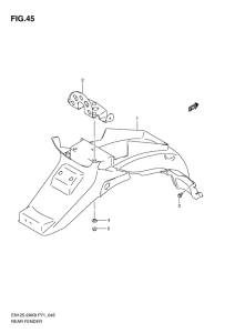 EN125-2 Заднее крыло
