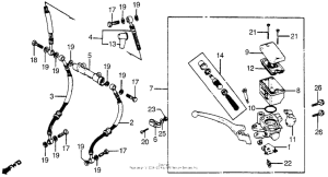 CB900 Front brake master + cylinder