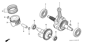 XR250R Crankshaft / piston
