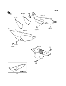 KLE400 Боковые обтекатели