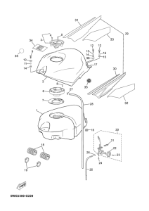 TZR50 Топливный бак