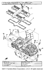 XS1100F Cylinder head - cylinder head cover