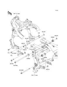 KLE650 Крепление двигателя