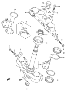 DR-Z400 Кронштейн передней вилки