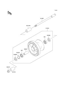 VN1500 Переднее колесо