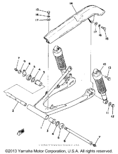 XS400E Rear arm - rear cushion