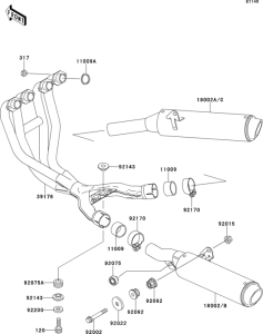 ZX600 Глушитель