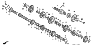 VFR400R Трансмиссия