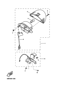 YQ100 Taillight unit ass`y