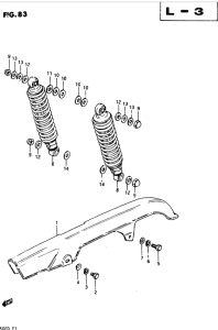GSX250 Chain case - shock absorber