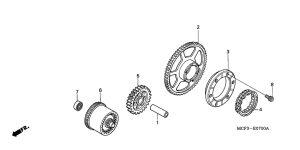 VTR1000SP Муфта стартера