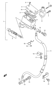 VX800 Передний тормозной цилиндр