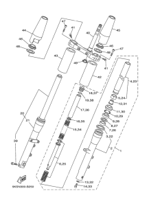 XVS1100A Передняя вилка