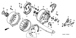 ATC250ES Задний тормоз