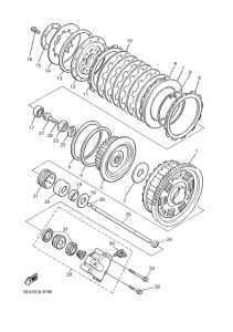 XJR1300 Сцепление