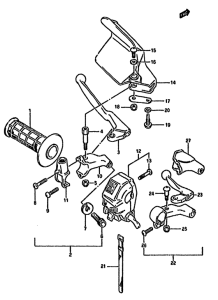 DR350 Left handle switch