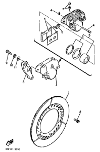 XJ900 Задний суппорт