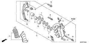 CBF600 (Naked, ABS) Передний суппорт