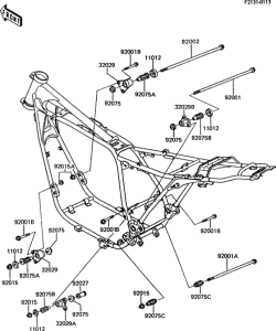 Z750 Рама ,крепежные детали
