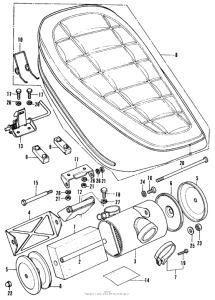 CT70 Seat + air cleaner