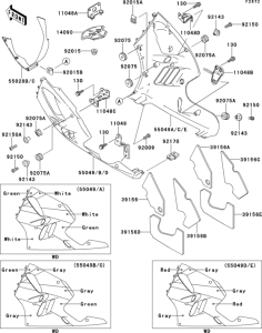 ZX900 Cowling lowers(zx900-b1)