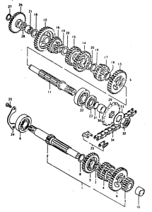 TS125 Трансмиссия