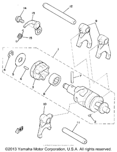 MX175G Shift cam-fork
