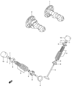 DR-Z400 Распред вал / клапана