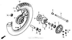 CMX250C Переднее колесо